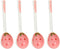 Honbay 4PCS Long Handle Ceramic Soup Spoons, Strawberry Pattern Tablespoons for Breakfast, Cereal, Rice, Yogurt