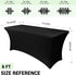 Obstal Spandex Table Cover, 6ft Fitted Rectangular Tablecloth for Birthday Party, Wedding Banquet (72L x 30W Inch)