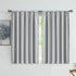 Pompom Full Blackout Curtains, Grey Window Curtains for Basement, 54 inches Thermal Insulated Room Darkening Drapes