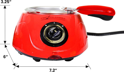 32+ Set 8.8 oz (250 Set Total Chef Electric Chocolatiere Melter Accessories Fondue Pot Chocolate Fountain and Candy