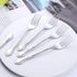 12-Piece Stainless Steel Dinner Fork Set, 7.3-inch Classic Flatware Silverware with Flower Edge - Silver