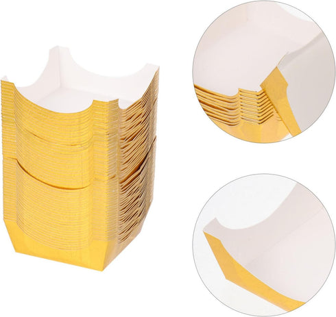BESTonZON 100pcs Paper Baking Cups, Disposable Mousse Cake Cups for Christmas Party Wedding