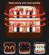 Portable Electric Lunch Box - Mini Rice Cooker, 2 Layers 4 Stainless Steel Steamer for Home Office Travel, 2L/110V/200W