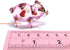 Handmade Mini 2" Blown Glass Pig Figurine, Pink with 22K Gold Accents, Unique Gift Ideas and Decor No.2