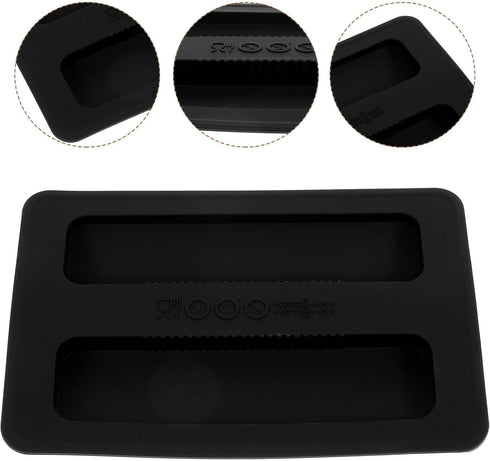 Silicone Toaster Dust Cover, 2 Slice Electric Bread Maker Lid, Black Toaster Machine Top Cover Accessories