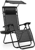 Athena Collection Folding Zero Gravity Chair with Canopy, Adjustable Lounge Chair Recliner,