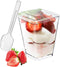 Mistari 50 Pack Clear Plastic Dessert Cups with Lids and Spoons, Mini Parfait