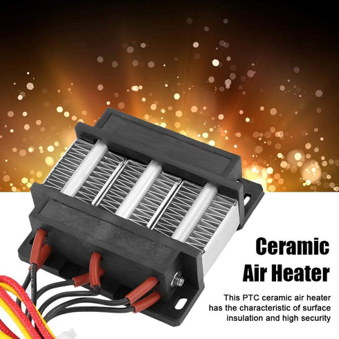Ceramic Air Heater, PTC Air Heater 48V 200W Ceramic Element Heater Insulated PTC Ceramic Air Heater Ptc Heating Element for Small Instruments, Small Box Space Environment Temperature Heating by Qinlorgo