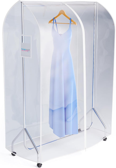 HANGERWORLD 4ft Clothes Garment Rack Cover, Clear Showerproof COVER ONLY (48"x24"x65")