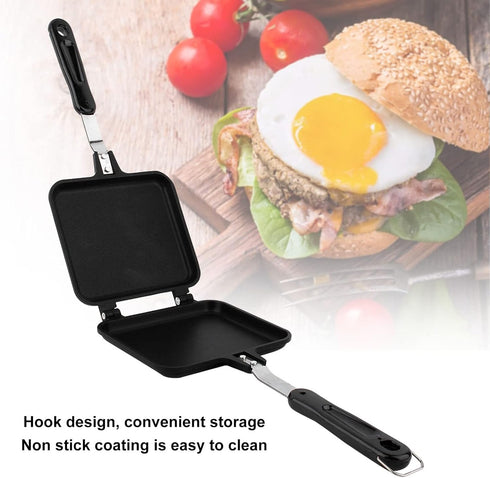 Breakfast Sandwich Maker, Non Stick Sandwich Toaster Panini Press, Double Sided Baking Pan