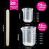 LEOBRO 36 PCS Resin Mixing Cups, 12PCS 100ML Plastic Measuring Cups, 24PCS 50ML Paint Mixing Cups with Craft Sticks