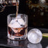 ROTTAY Ice Cube Trays (Set of 2) - Sphere Ice Ball Maker & Large Square Ice Cube Maker for Drinks, Black