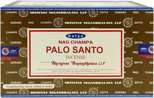 Palo Santo Incense Sticks and Holder Bundle, Satya Incense