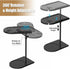 360 Livofloral Bamboo C Shaped End Table, Rotatable TV Tray for Couch, Adjustable Height Sofa Side Tables for Living