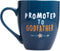 Pearhead Promoted to Godfather Mug - Godfather Proposal Gift, Keepsake, Best Godfather Gifts, Blue, 14 oz