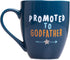 Pearhead Promoted to Godfather Mug - Godfather Proposal Gift, Keepsake, Best Godfather Gifts, Blue, 14 oz