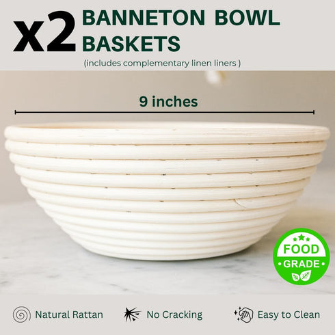 Sourdough Starter Kit Ultimate Sourdough Bread Baking Supplies w/Sourdough Starter Jar & Banneton Basket- Easy Cleaning