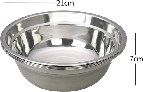 Metal Mixing Bowls Set of 4, Stainless Steel Serving Bowls
