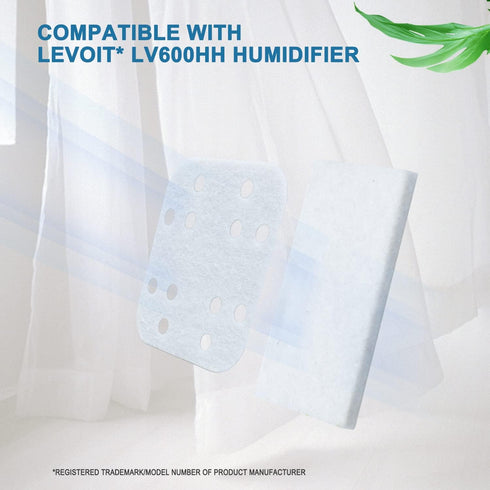 40 Pack Humidifier Aroma Pads and Mineral Absorption Pads for LEVOIT LV600HH, LV600S, OasisMist450S - White Filters