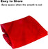 TQS Large Christmas Wreath Storage Bag - 30 Inch, Red Cotton, Zipper Closure, Reinforced Handles, Ideal for Decorations