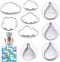 9Pcs Balloons and Cloud Cake Decoration Fondant Mold Set, Hot Air Balloon Cookie Cutters for Baking Pastry