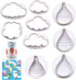 9Pcs Balloons and Cloud Cake Decoration Fondant Mold Set, Hot Air Balloon Cookie Cutters for Baking Pastry