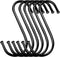 5 Inch Extra Large S Hooks for Hanging - 6 Pack Heavy Duty Black S Hooks for Closet, Kitchen, Towels