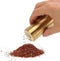 CHICIRIS Salt and Pepper Shaker, 2 Packs Stainless Steel Spice Shaker Gold Salt Container with Fine Mesh, Small Kitchen