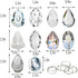 Pack 10 KANPURA of Clear Crystal Suncatcher Chandelier Lamp Lighting Drops Pendants,Hanging Glass Ball Prisms Window