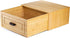Kingrol Bamboo Cube Storage, Stackable Desk Drawer Organizer with Handle for Home Office, 15 x 11.75 x 6.5 Inch