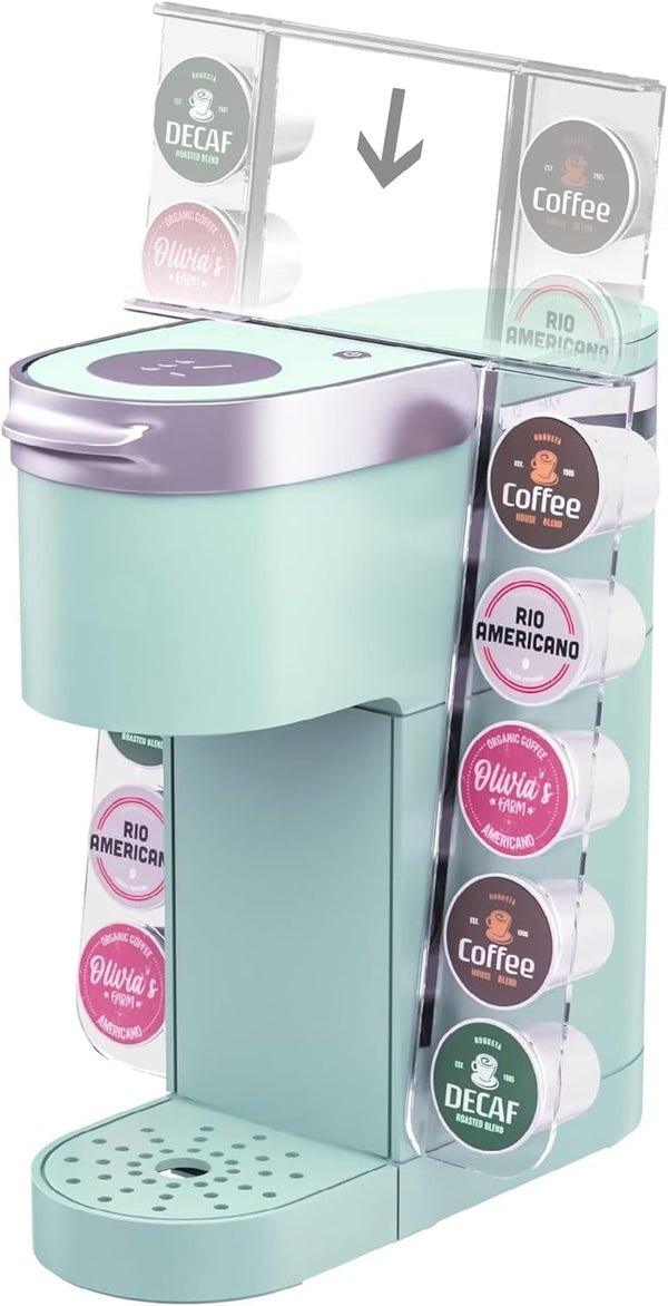 GALVANOX Acrylic K Cup Organizer, Space Saving Pod Holder for Keurig K-Mini/K Mini-Plus, 10 Pod Capacity