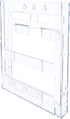 Deflecto Lit Loc Interlocking Magazine Holder - Clear, 11-1/4" x 9” x 1-1/4" (772001)