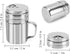 Accmor 5oz Salt and Pepper Shakers with Adjustable Pour Holes, Stainless Steel Dredge Shaker for Seasoning Spices