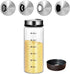 10 oz Clear Glass Salt and Pepper Shakers with Adjustable Outlet Holes, Spice Seasoning Cans for Kitchen Decor (300ml)