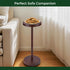 Small Round Martini Table | Solid Acacia Wood Pedestal Side Table