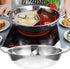 PACKOVE Double Flavor Hot Pot, Divided Stainless Steel Soup Pot, Dual Sided Shabu Shabu Pot for Home