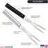 Rada Cutlery Carving Fork, Silver Handle, Made in USA