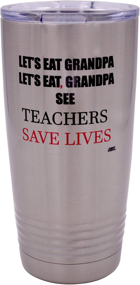 Rogue River Tactical 20 Ounce Stainless Steel Travel Tumbler Mug - Funny Teacher's Gift for School Educators
