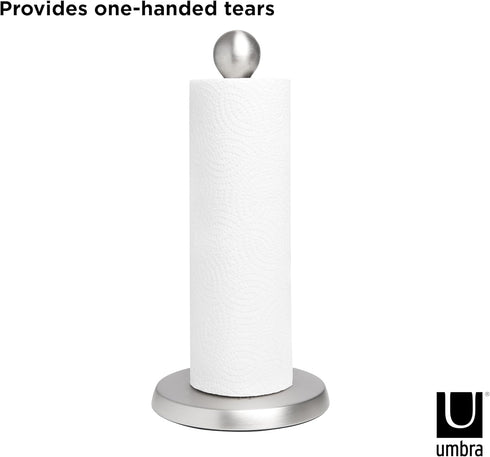 Sleek Nickel Umbra Teardrop Paper Towel Holder - Modern Kitchen Essential