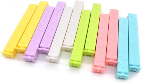 ANVAK Food Clips Bag Sealing Clips, 4.4 inches, Multi-colors, 12pcs Bag Fresh-Keeping Clamp Sealer for Kitchen