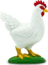 2.25" 3+ Safari Ltd. White Leghorn Chicken Figurine - Lifelike Model Figure - Educational Toy for Boys, Girls, and Kids
