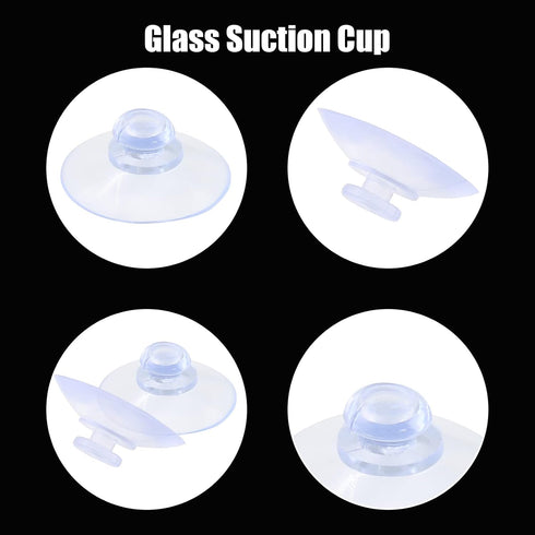 30 Pack 30mm Glass Table Suction Cups, Rubber Suction Cup Hangers Without Hooks, Clear Plastic Desk Pads
