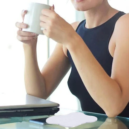 LUTER 2pcs Acrylic Irregular Coasters, Clear Cloud Shape Cup Mats Transparent Irregular Shaped Coasters Coffee Cup