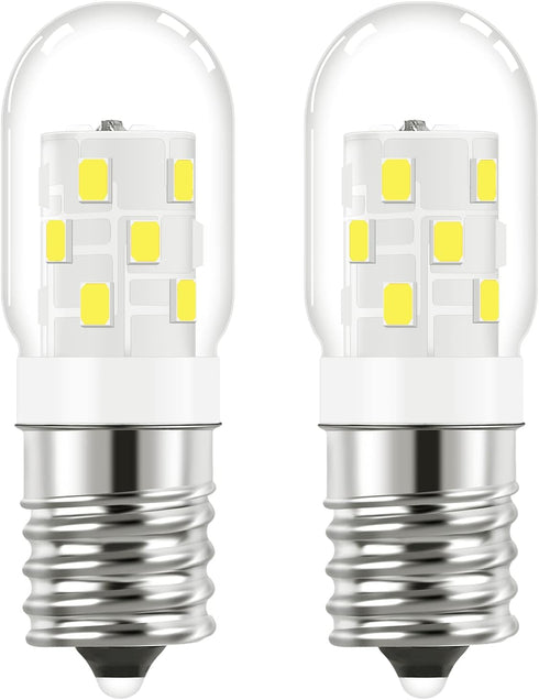 LED Microwave Light Bulbs, 3W Replacement for 40W Halogen Bulb, Dimmable Cool White 6000K, Pack of 2, E17 Base