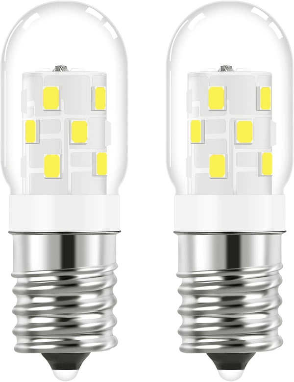 LED Microwave Light Bulbs, 3W Replacement for 40W Halogen Bulb, Dimmable Cool White 6000K, Pack of 2, E17 Base