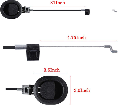 Podoy Recliner Cable and Handle Replacement, 2 Pcs Compatible with Lazy Boy and Ashley