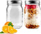 Showvigor 2 Pack Regular Mouth Mason Jars 16oz Glass Canning Jars with
