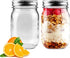 Showvigor 2 Pack Regular Mouth Mason Jars 16oz Glass Canning Jars with