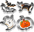 Halloween Cookie Cutters Set, 12 Pieces Stainless Steel Shapes for Pumpkin, Ghost, Bat, and Cat Cookies