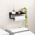 Danpoo Matte Black Wall Mount Paper Towel Holder with Shelf